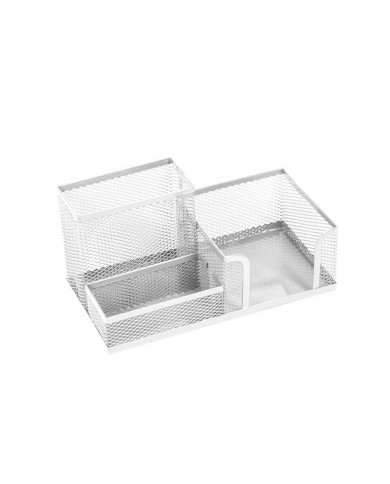 Przybornik na biurko Leviatan siatka perłowy 205x103x98mm