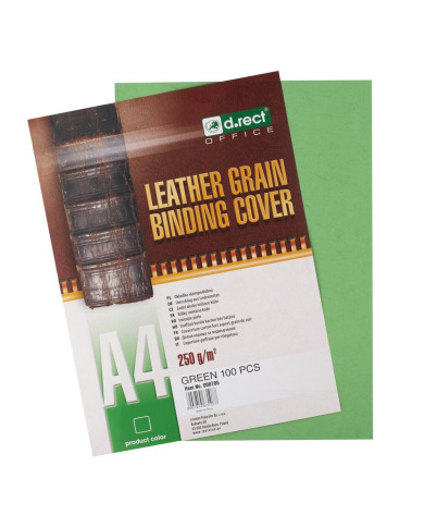 Okładka do bindowania A4 zielona 250g 100 sztuk