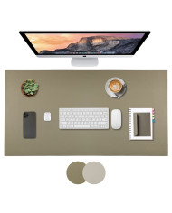 Mata skórzana Smart 80x40 cm dwustronna beżowa i oliwkowa