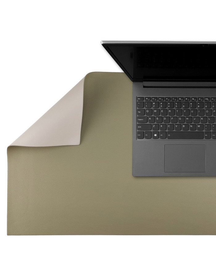 Mata skórzana Smart 80x40 cm dwustronna beżowa i oliwkowa