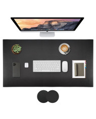 Mata skórzana Smart 80x40 cm dwustronna czarna