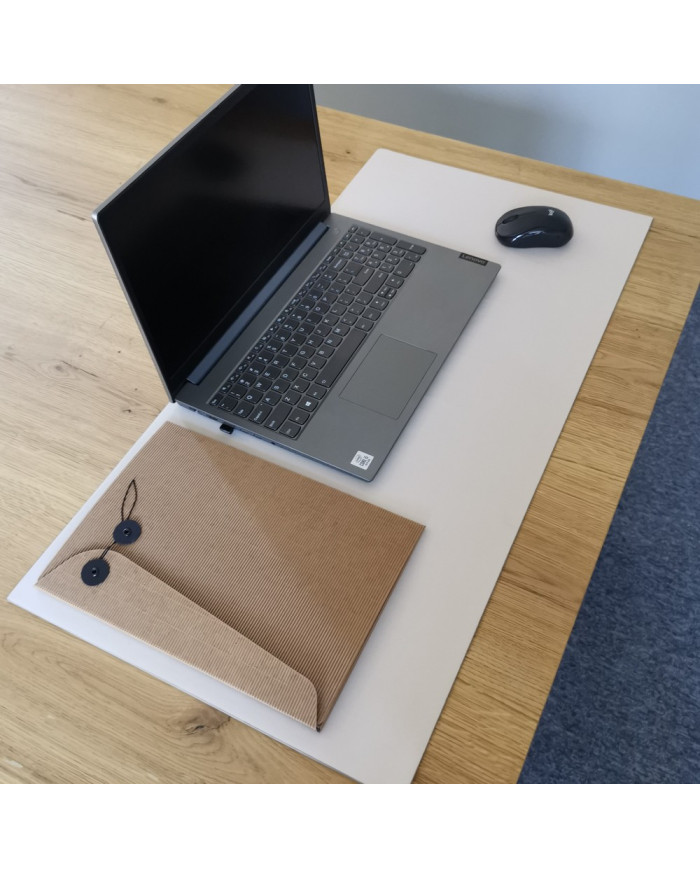 Mata skórzana Smart 80x40 cm dwustronna beżowa i oliwkowa