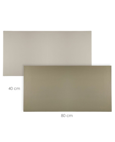 Mata skórzana Smart 80x40 cm dwustronna beżowa i oliwkowa