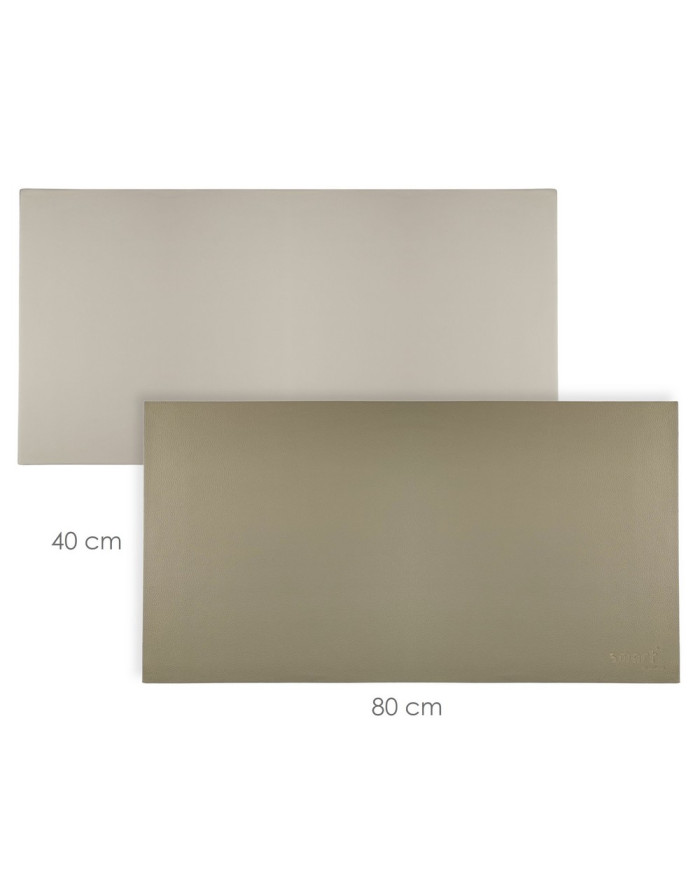 Mata skórzana Smart 80x40 cm dwustronna beżowa i oliwkowa