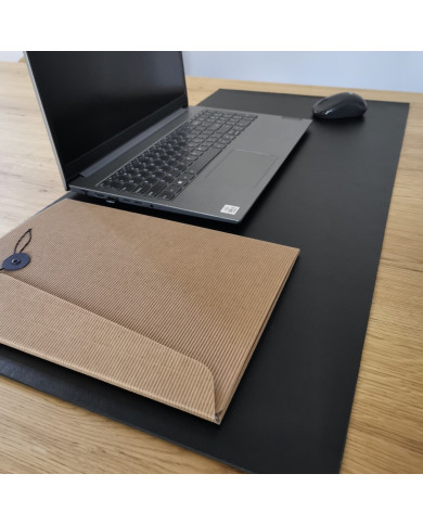 Mata skórzana Smart 80x40 cm dwustronna czarna