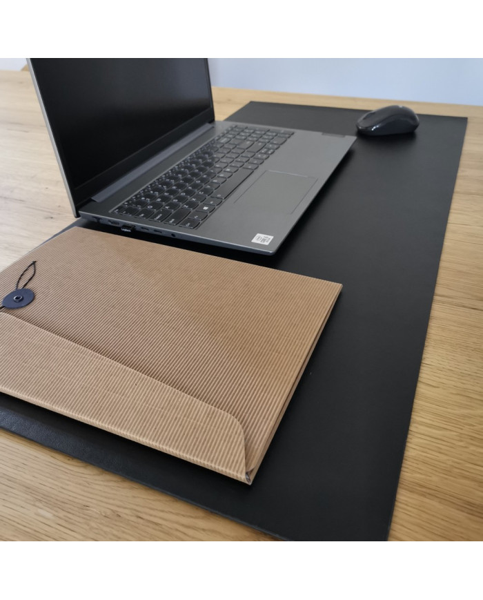 Mata skórzana Smart 80x40 cm dwustronna czarna