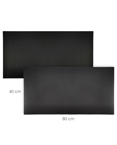 Mata skórzana Smart 80x40 cm dwustronna czarna