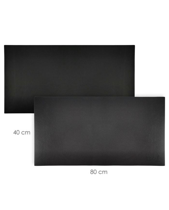 Mata skórzana Smart 80x40 cm dwustronna czarna