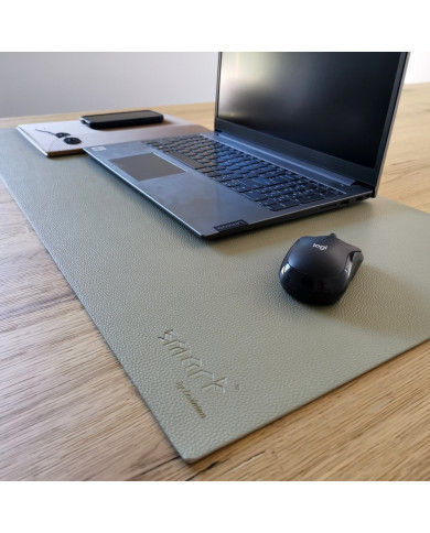 Mata skórzana Smart 80x40 cm dwustronna beżowa i oliwkowa
