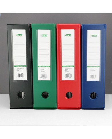 Pojemnik na czasopisma A4 PVC czarny 90 mm - biurowemax.pl