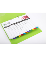 Przekładki kartonowe laminowane 1-12 A4 do segregatorów