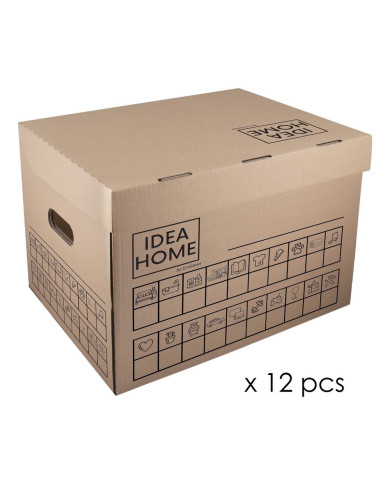 Pudła do przeprowadzek 12 sztuk, wzmocnione 420g