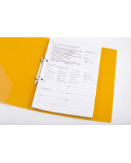 Segregator Drect 2200, 2-ringowy, PP transparentny żółty