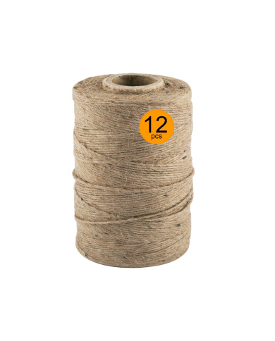 Sznurek jutowy 1,2 mm 250 m na szpuli 12 sztuk