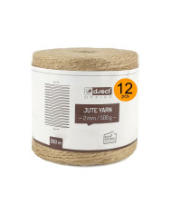 Sznurek jutowy 2 mm 250 m na szpuli 12 szt - biurowemax.pl