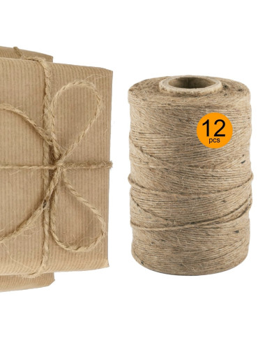 Sznurek jutowy 1,2 mm 250 m na szpuli 12 sztuk