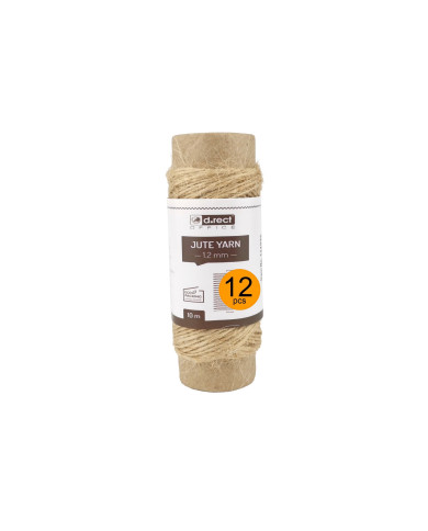Sznurek jutowy 1,2 mm 10 m - 12 sztuk, naturalny sznurek
