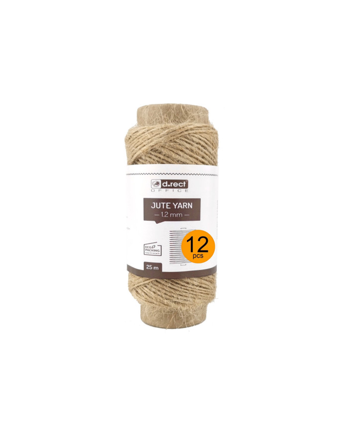 Sznurek jutowy 1,2 mm 25 m na szpuli - 12 sztuk