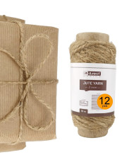 Sznurek jutowy 2 mm 10 m na szpuli, 12 sztuk - biurowemax.pl