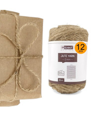 Sznurek jutowy 2 mm 25 m na szpuli - 12 sztuk