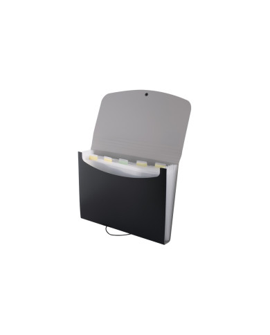 Teczka DRECT 5566 z 6 przegródkami A4 czarna