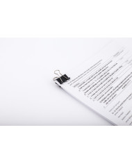 BINDER KLIP D.RECT 25mm 12 szt - klipsy biurowe czarne