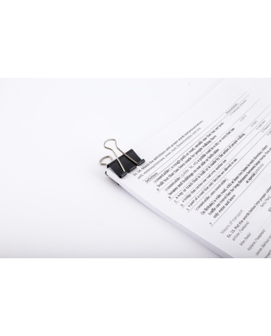 Binder klip D.RECT 32mm czarny 12 sztuk - biurowemax.pl