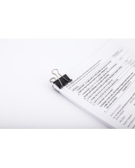 Binder klip D.RECT 32mm czarny 12 sztuk - biurowemax.pl