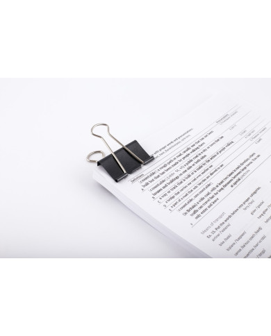 Binder klip D.RECT 51mm 12 sztuk - trwałe i czarne