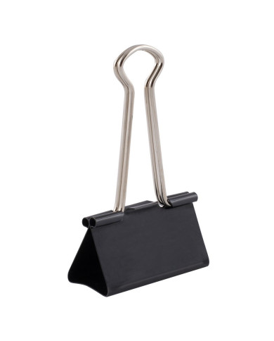 Binder klip D.RECT 51mm 12 sztuk - trwałe i czarne