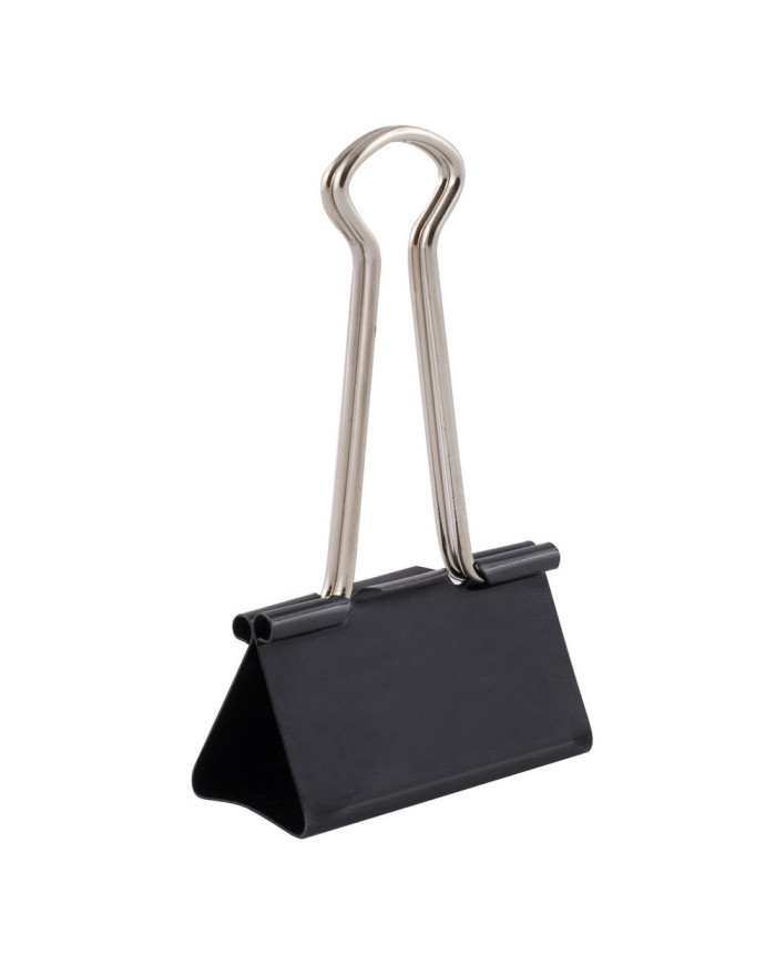 Binder klip D.RECT 51mm 12 sztuk - trwałe i czarne