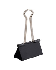 Binder klip D.RECT 51mm 12 sztuk - trwałe i czarne