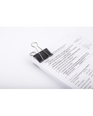 Binder klip D.RECT 51mm 12 sztuk - trwałe i czarne