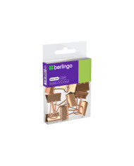 Klipy biurowe 19 mm Berlingo różowe złoto 10 sztuk