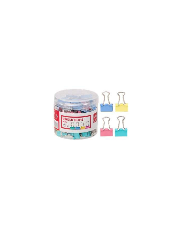 Klipy biurowe DELI 15 mm 60 sztuk mix kolorów