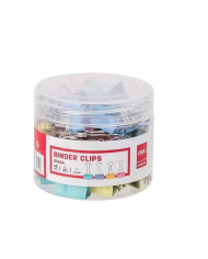 Klipy biurowe DELI 15 mm 40 sztuk mix kolorów