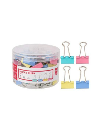 Klipy biurowe DELI 25mm 48 sztuk mix kolorów