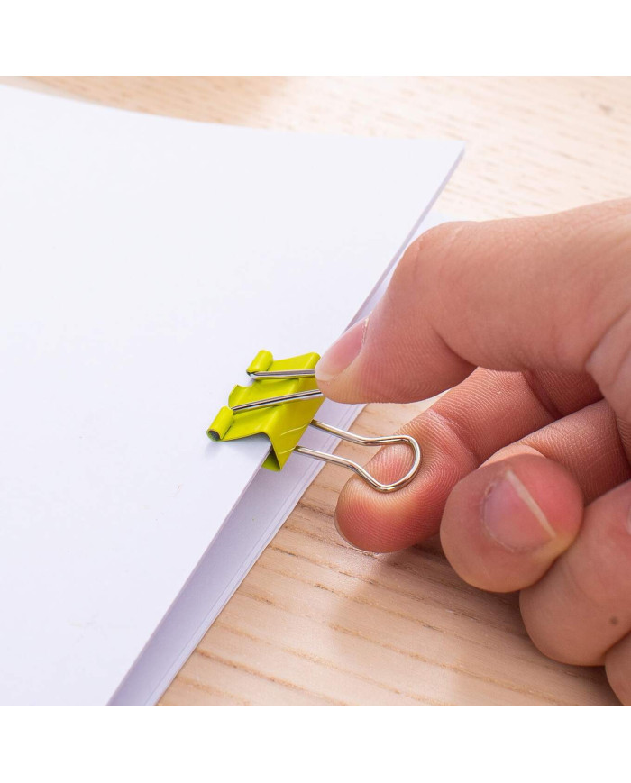 Klipy biurowe DELI 19 mm 25 sztuk mix kolorów