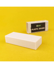 Gumka polimerowa D.RECT duża 56x23x12 mm biała 20 szt