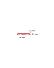 Gumka recepturka 1.5x1.5mm, śr. 40mm, 1000g mix kolorów