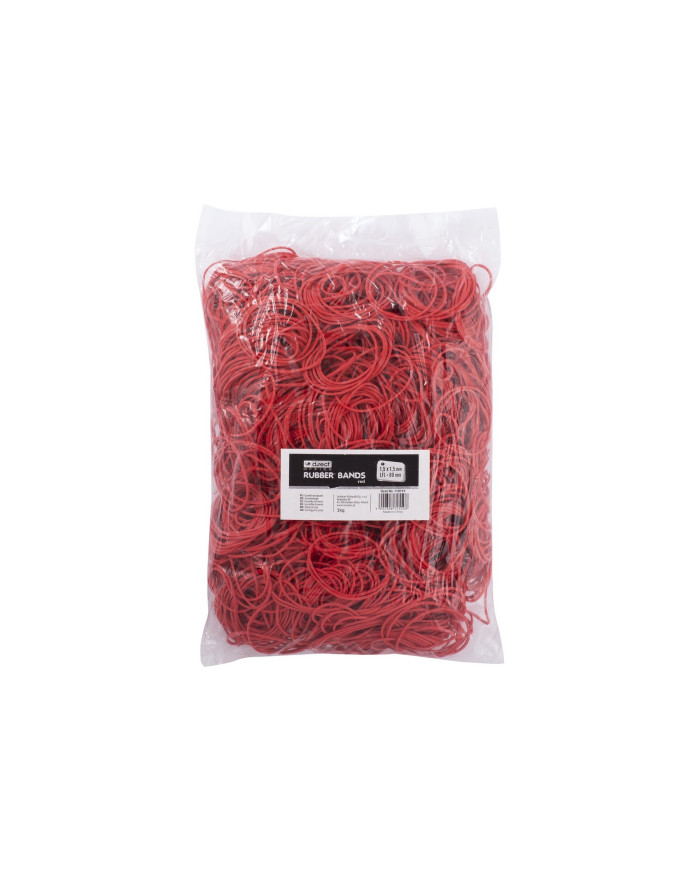 Gumka recepturka 1.5x1.5mm czerwona 50mm 1000g - biurowemax.pl