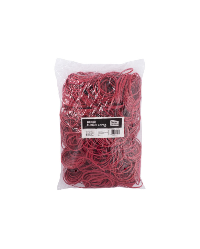 Gumka recepturka 1.5x3mm, śr. 60 mm, 1000g czerwona