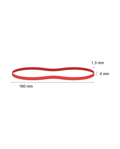 Gumka recepturka 1,3x4mm czerwona 1kg - biurowemax.pl