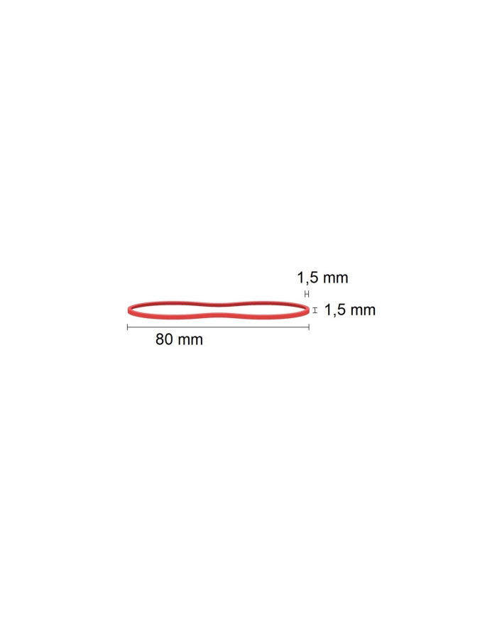 Gumka recepturka 1.5x1.5mm czerwona 50mm 1000g - biurowemax.pl