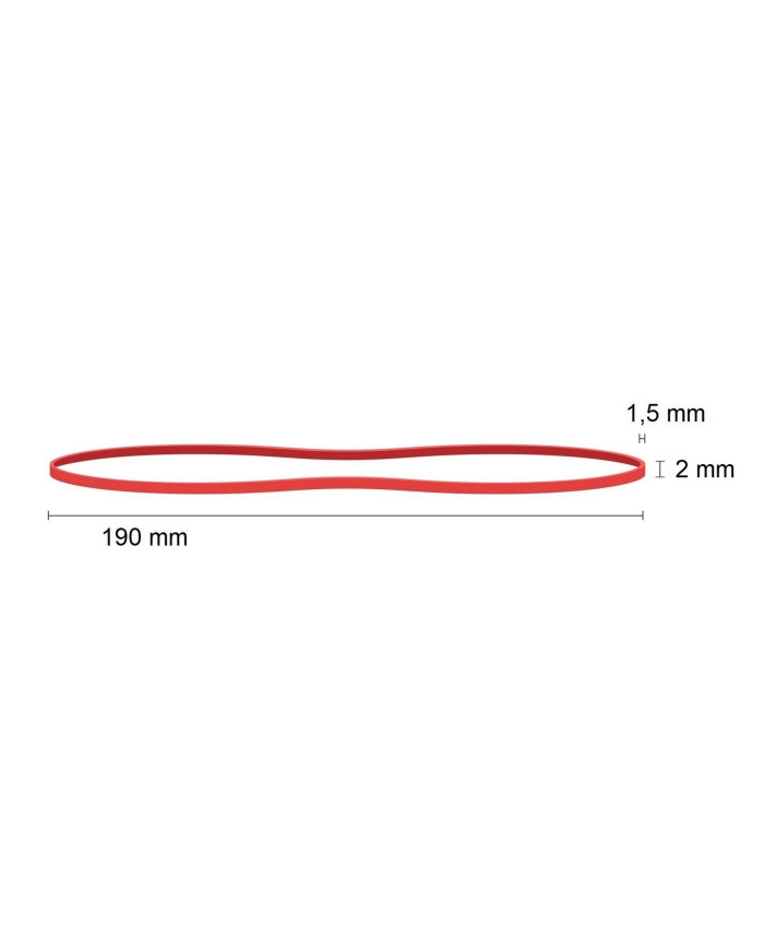 Gumka recepturka 1,5x2mm czerwona 1kg - biurowemax.pl