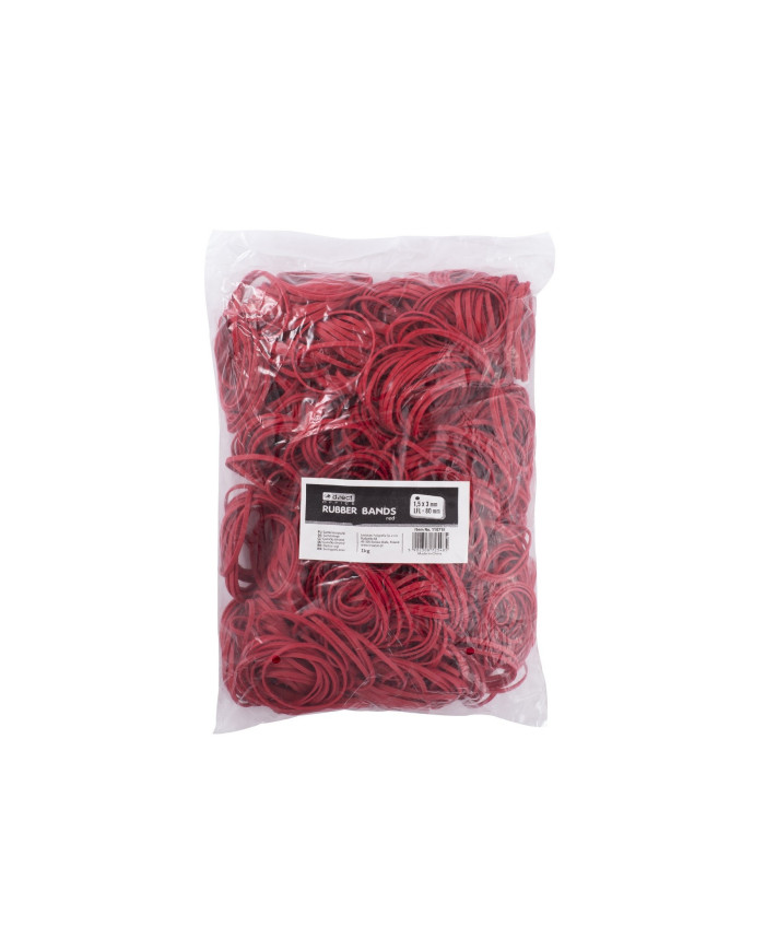 Gumka recepturka 1,5x3mm czerwona 50mm 1000g - biurowemax.pl