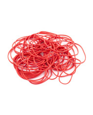Gumka recepturka 1.5x1.5mm czerwona 100g - biurowemax.pl