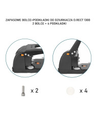 Bolec i podkładki do dziurkacza d.rect 1300 - 2 bolce + 4 podkładki