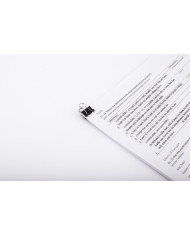 BINDER KLIP D.RECT 15mm 12szt - klipsy biurowe czarne