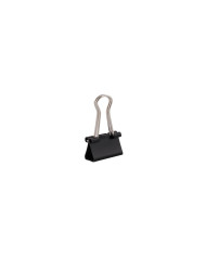 BINDER KLIP D.RECT 15mm 12szt - klipsy biurowe czarne